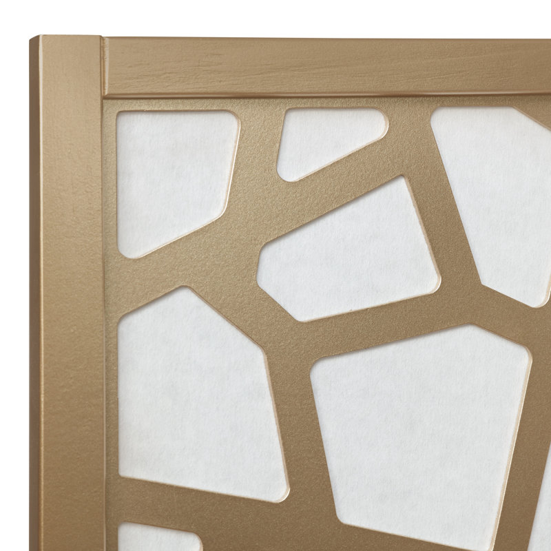 Degmo Folding Room Divider, 4, 70.5" H x 69.5" W x 0.75" D, Gold