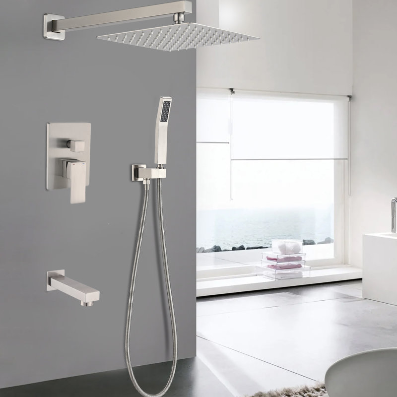 All-In-One Kit with Rough in-Valve, Brushed Nickel