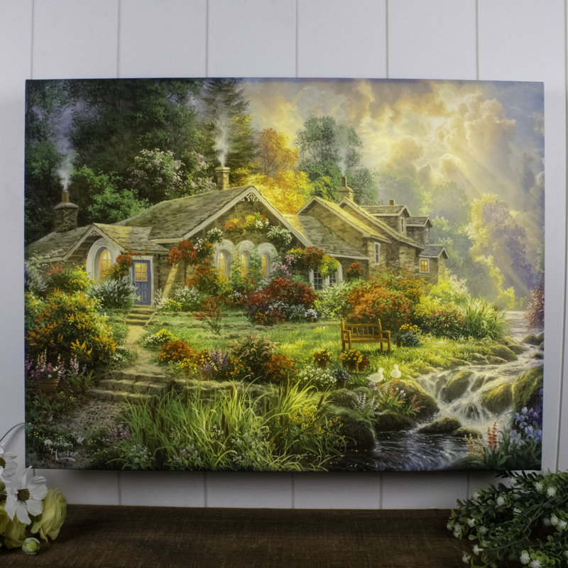Art mural entièrement éclairé 18 x 24 DEL Home Sweet Home