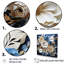 «Blue and White Seasonal Flowers Collage IV», art mural fleurs-133418815-133418809