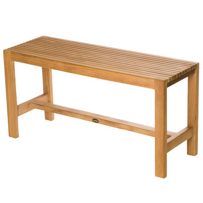 Hieu 35.5'' W Teak Shower Bench