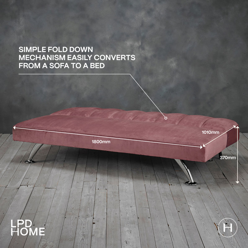  3 Seater Clic Clac Sofa Bed, Orange