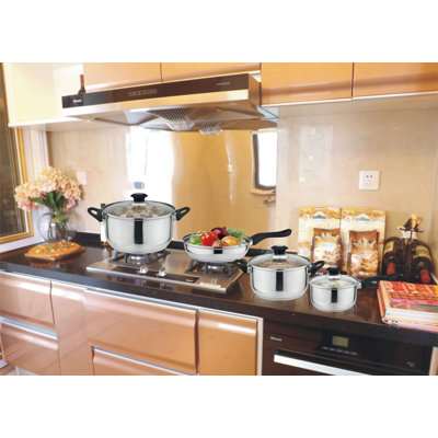 7 - Piece Non-Stick Stainless Steel Cookware Set