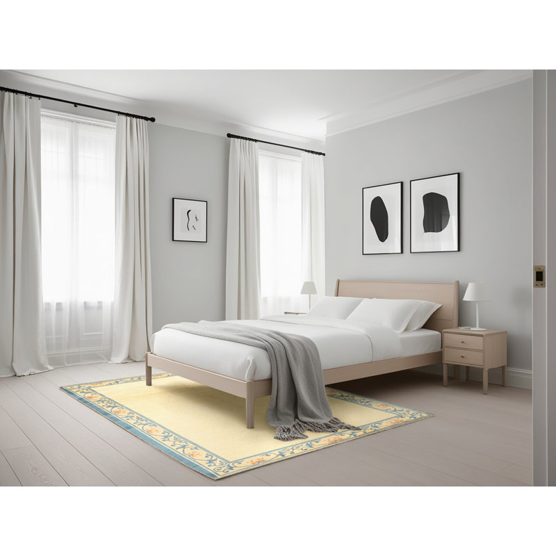 Surface beige contemporaine tapis, Rectangle 5 pi x 7 pi