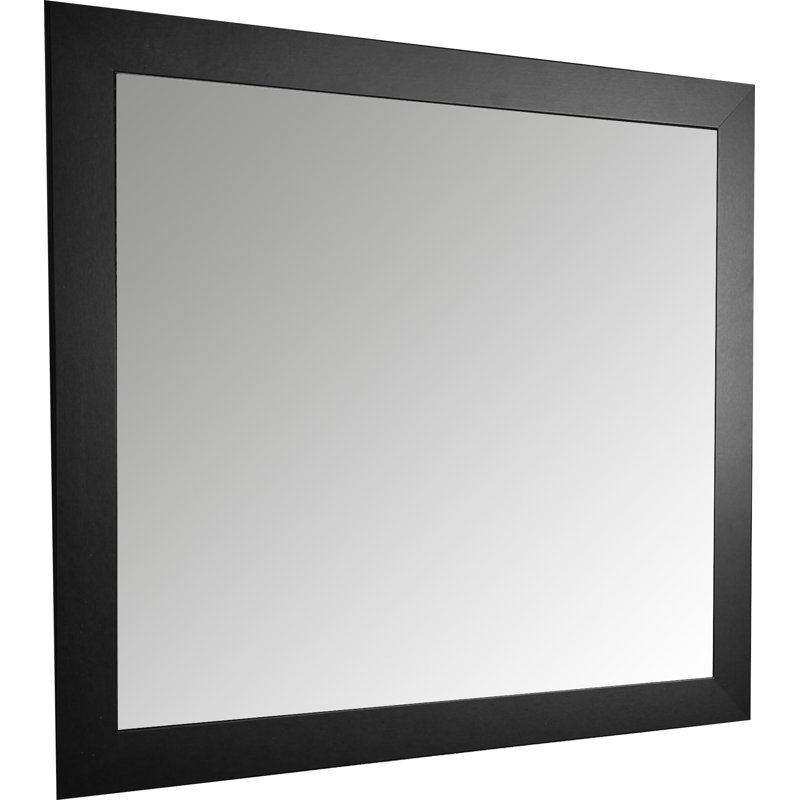 Gollu Engineered Wood Flat Mirror, Black , 36" x 48"
