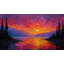 Double rouleau de papier peint abstrait mural Sunset-449809537-449809541