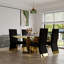 Ensemble de 2 chaises en velours avec garniture cloutée et pieds dorés-696915939
