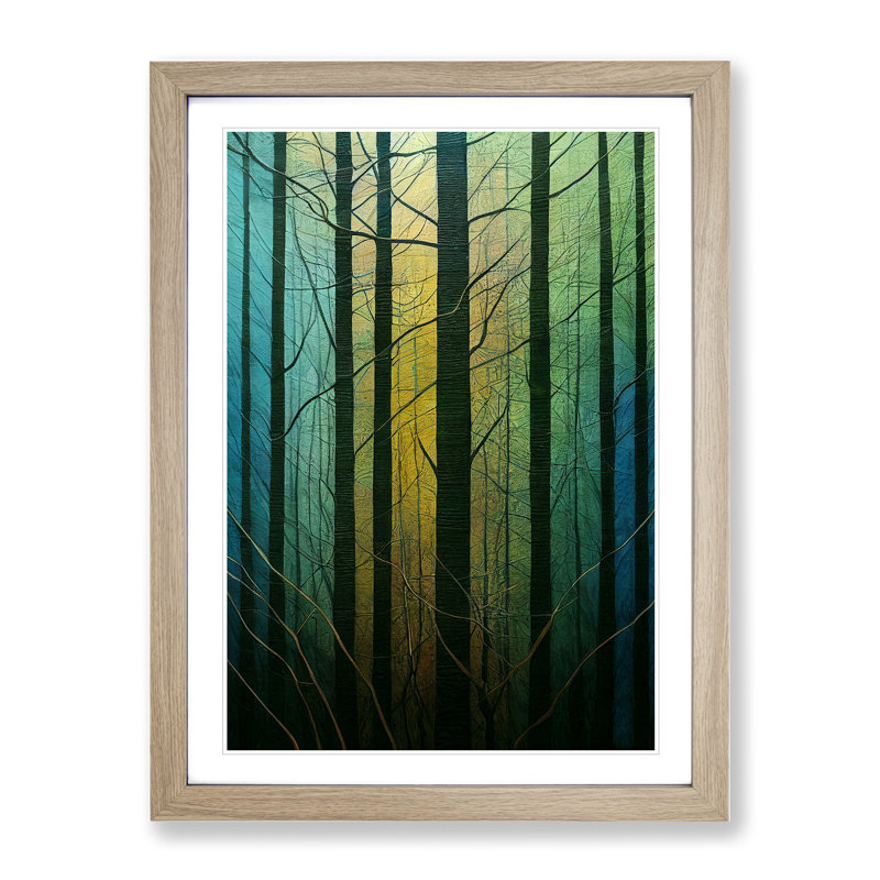 Mysterious Forest - Framed Print, 34cm H x 25cm W, Oak