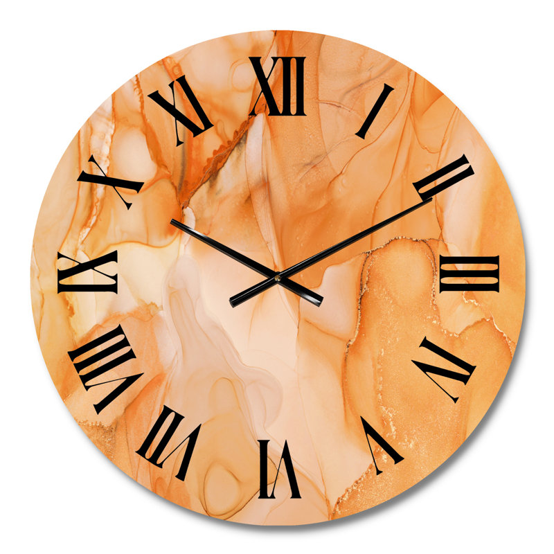 Horloge murale Tender, Petit, Orange / noir