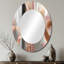 Décoration de miroir rose ovale rose-2045176157