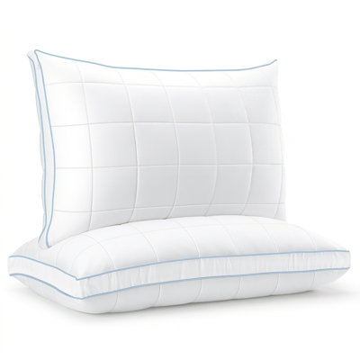 Ensemble de 2 coussins de soutien réglables - oreillers matelassés 3-en-1 pour dormir