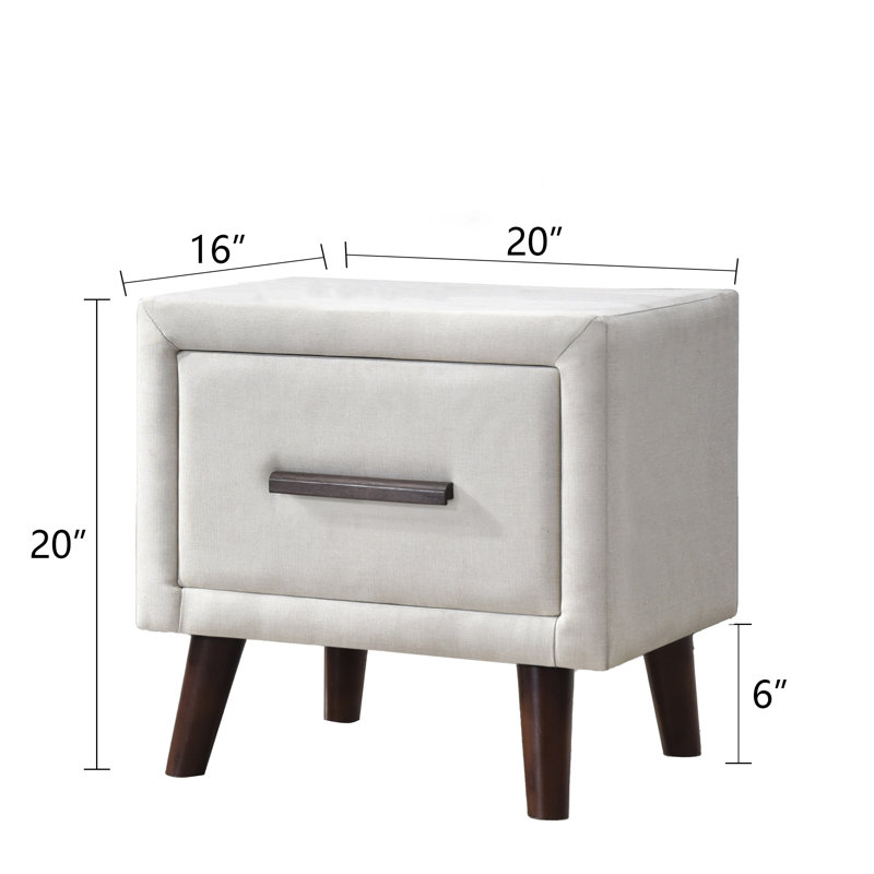 Table de chevet 1 tiroir Amanda, Beige