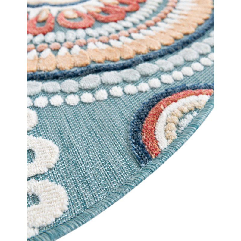 Tapis intérieur / extérieur en spirale hygiénique Firman, Rond 8 pi 2 po