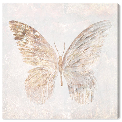 Golden Butterfly Glimmer, Champagne Butterflywings - impression sur toile