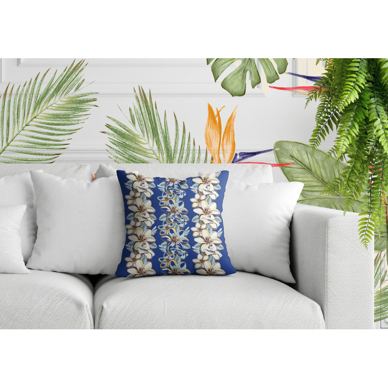 Coussin Koo, Bleu, Carré 15 po