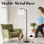 Arc Floor Lamp with Adjustable Lampshade Green Watercolor Leaf Botanical Branches jungle tropical Standing Lamp 3 Colour Temperatures Dimmable Tall Pole Lamp with Foot Switch for Bedroom