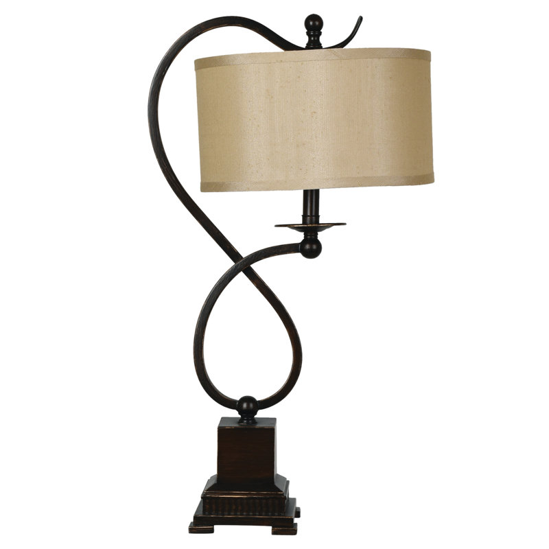 Lampe sur pied 27 po Beckler, Brun / Noir