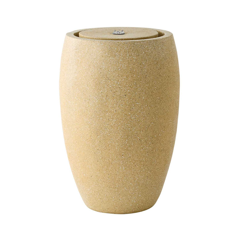 Outdoor Fountain with Lights, Beige