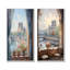 Notre Dame de Paris Floral View I - Paris, ensemble de 2 impressions sur toile-1547264526-1547264522