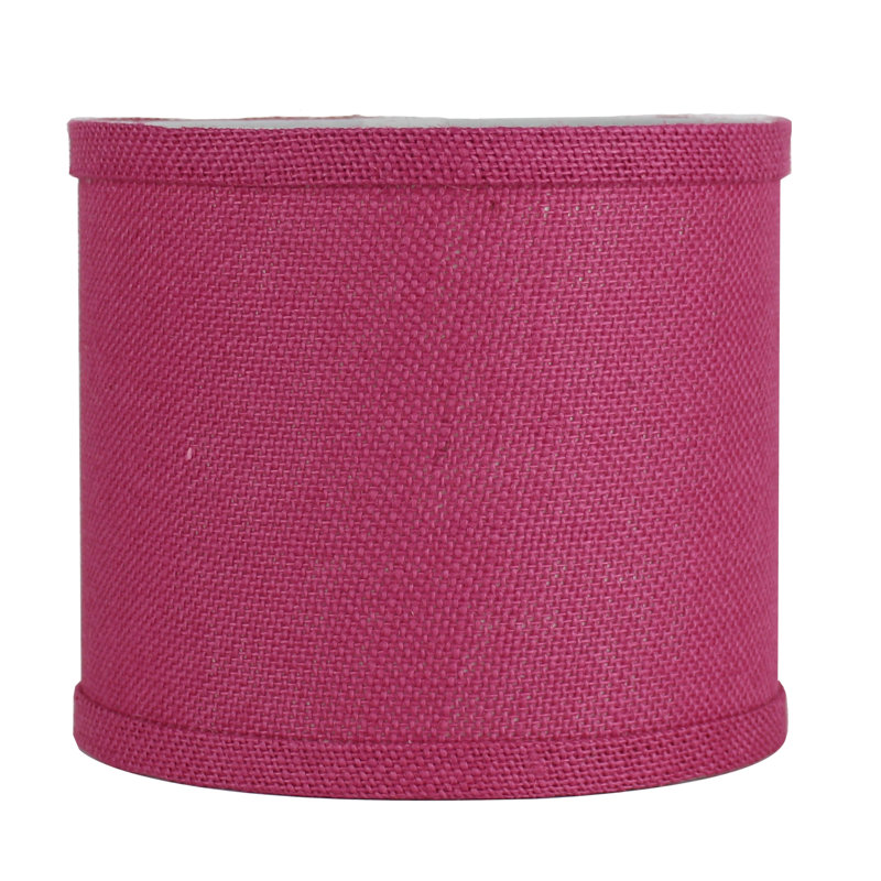 Abat-jour tambour en acrylique classique Ganya (araignée), Fuchsia, H 7 po x l 8 po x P 8 po