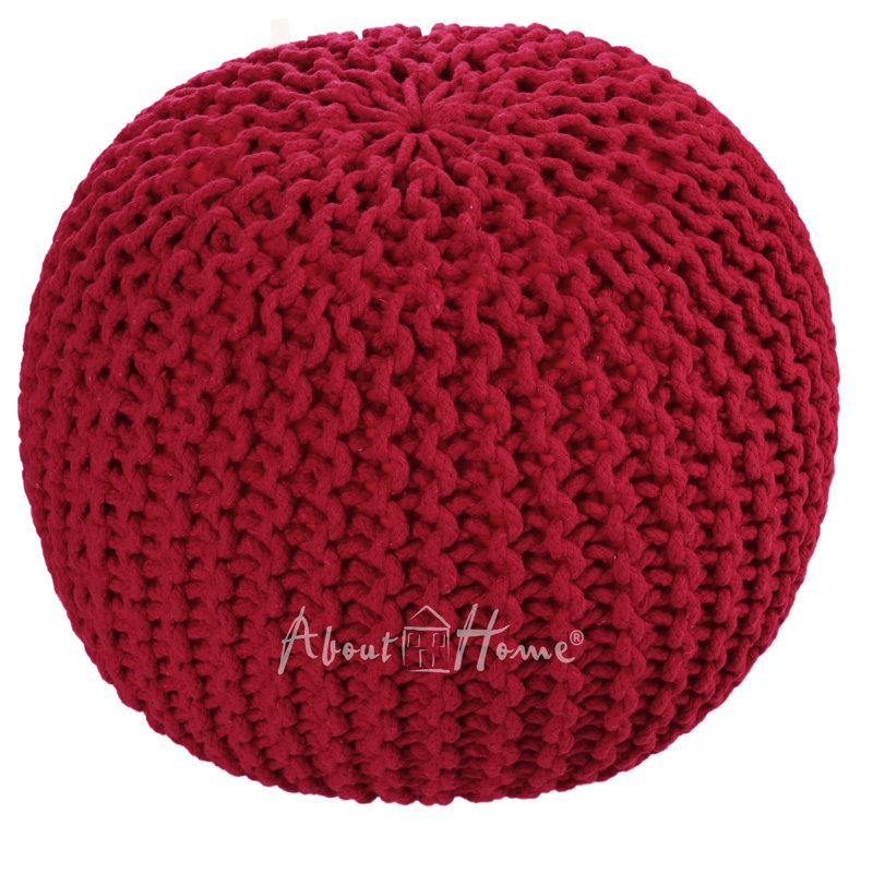 Cotton Outdoor Friendly Classic Bean Bag, Red