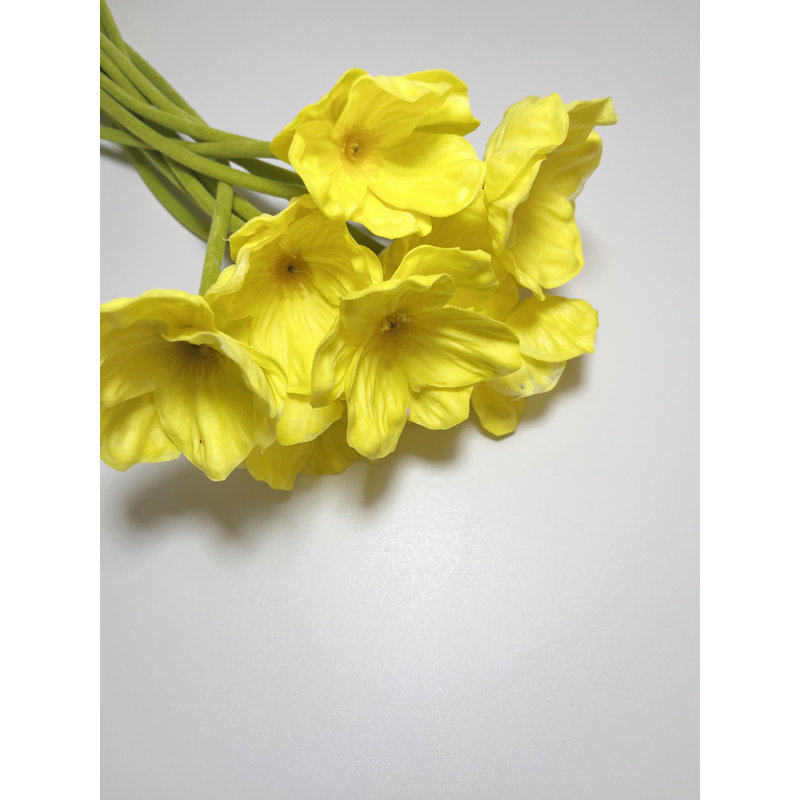 12 pièces de fleurs artificielles fausses fleurs de pavot, Jaune