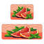 Red Grapefruit Kitchen Mats 2 Pack Kitchen Dining