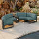 Bergeron Outdoor Curved Patio Sectional with Sunbrella Cushions