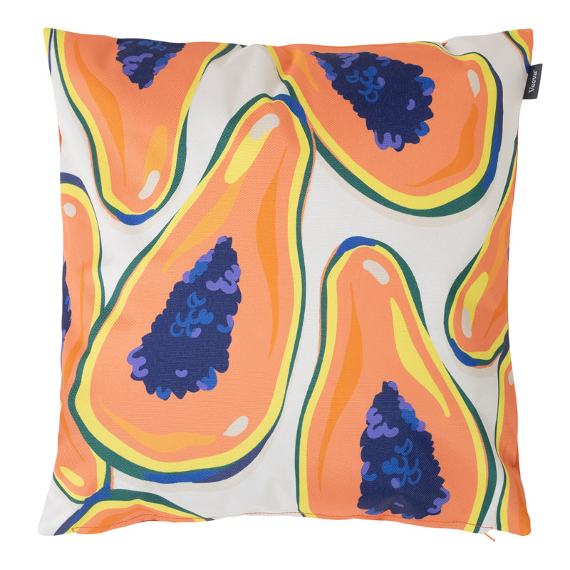 Papaya Fruit Print Indoor-Outdoor Cushion