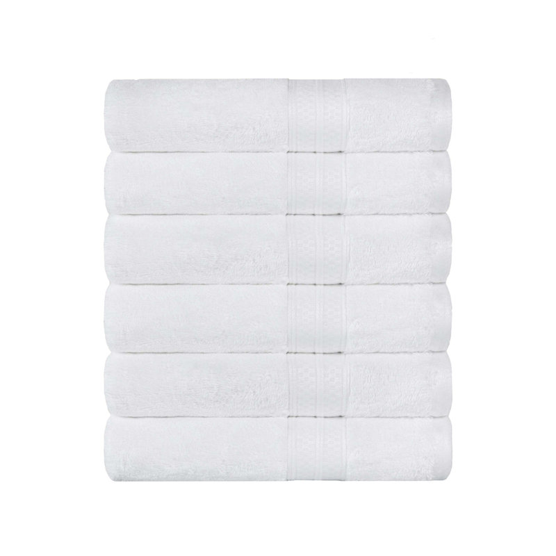 Nolhan 60% Cotton and 40% Rayon from Bamboo Hand Towel Set, White