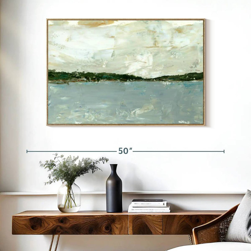 Vue panoramique I, Cadre flottant en bois naturel, 40 po x 27 po
