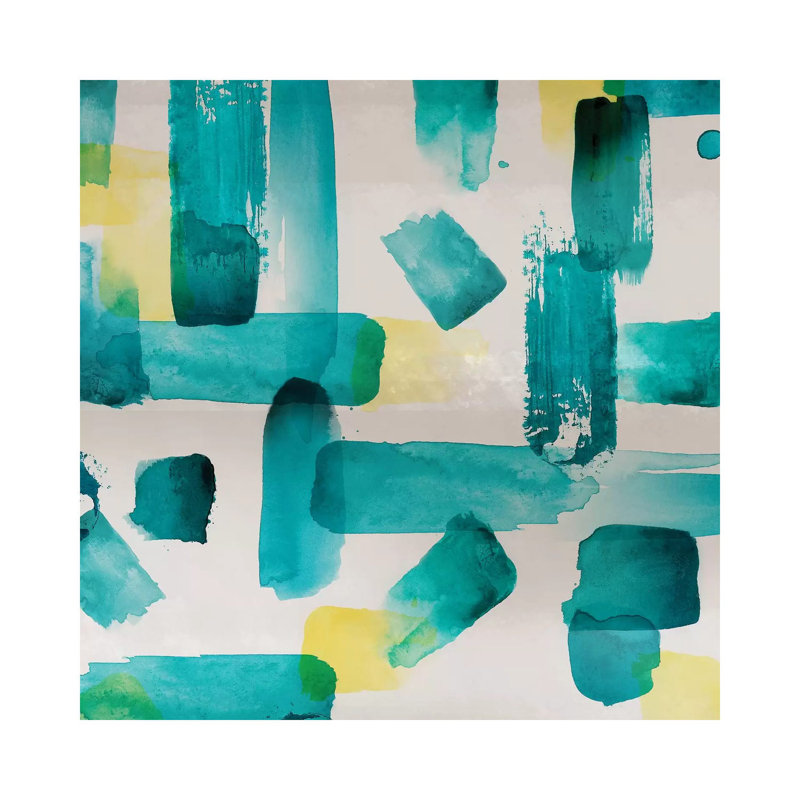 Aqua Abstract Square I by Northern Lights - Wrapped Canvas Gallery-Wrapped Canvas Giclée, 66.04 cm H x 66.04 cm W x 1.91 cm D