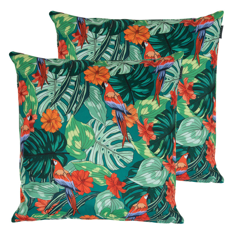  Parrot Indoor-Outdoor Cushion, Multicolour