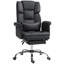 Fauteuil de direction, fauteuil de bureau ergonomique en cuir synthétique, fauteuil inclinable et pivotant avec repose-pieds et support lombaire