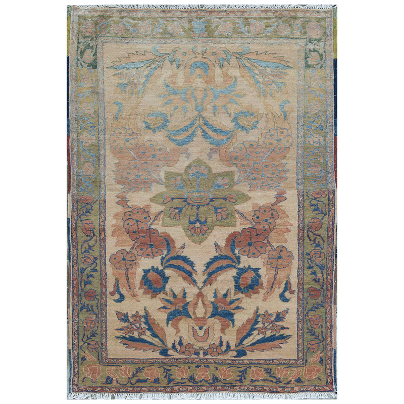 Hand-Knotted High-Quality Orange Area Rug