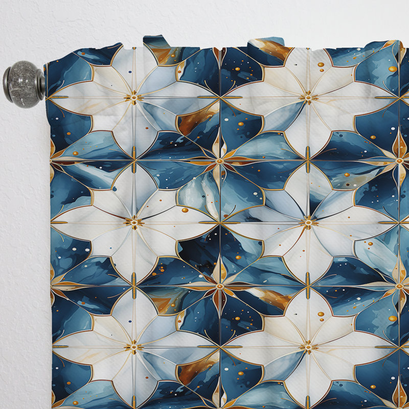 Retro Revival Marble Pattern I - Glam Velvet Curtain - Room Darkening - 1 Panel, 52" W x 108" L