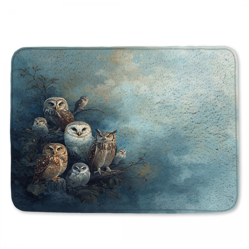 Tapis de bain Group Of Owls, 34 po L x 21 po L