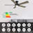 Smart Ceiling Fan With Remote, Light Kit, Works With Google Assistant And Amazon Alexa,Siri Shortcut.-2128869265-2128869267