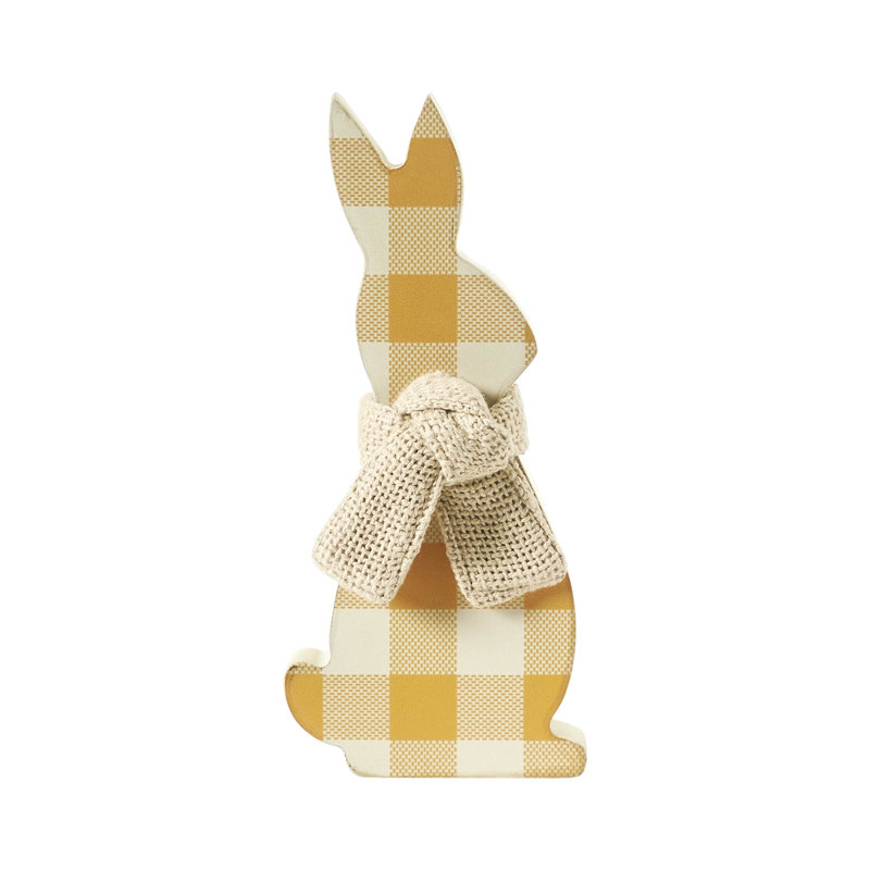 Écharpe en toile de jute Bunny Hop, Blanc / jaune