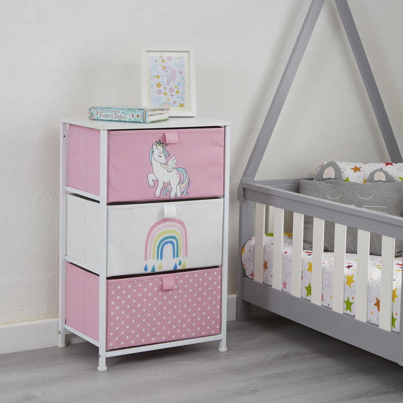 Kids Unicorn 3 Drawer