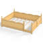Lit de plancher avec garde-corps pleine longueur. Lit pour enfants avec tablette pour livres Montessori, conception enfantine-130043472-130043475