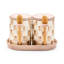 Mocha Check Farmhouse Canister, Set Of 2