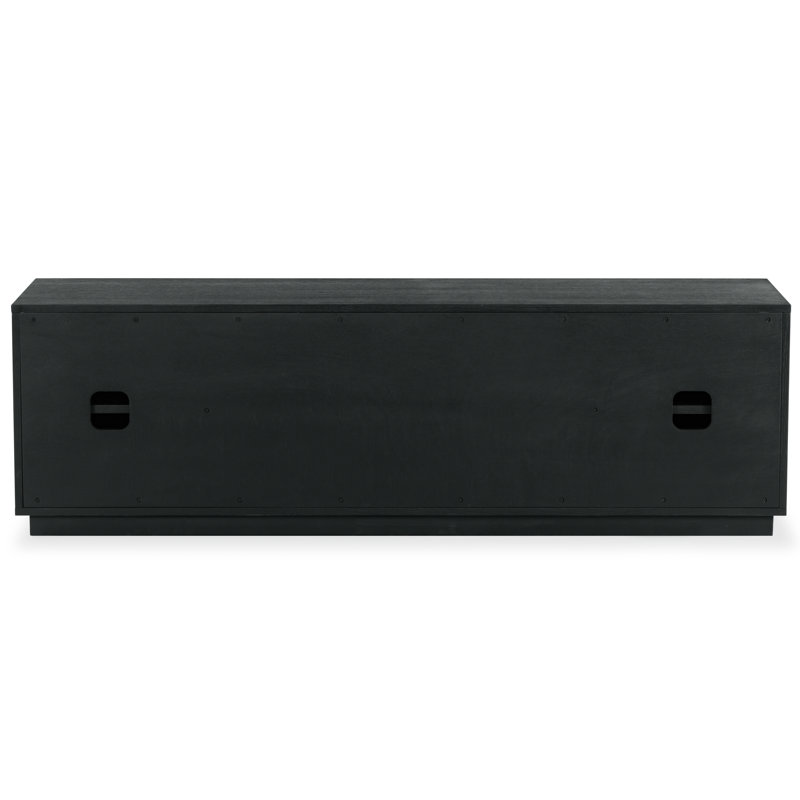 Patty 4 Door Wood Media Stand, Black
