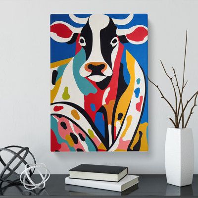 Abstract Cow - Wrapped Canvas