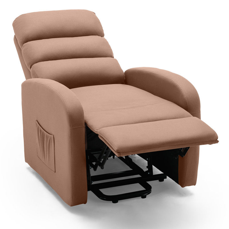 Harriett Upholstered Electric Rise Recliner, Mocha