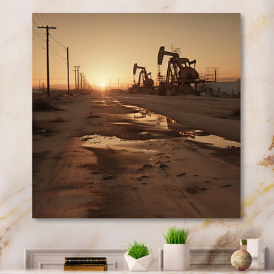 " Oill Drilling Rigs Field Winter Scenery I "