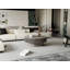 Table basse 39,37 "ronde avec rangement Table d'appoint moderne en placage de bois massif pour salon, chambre à coucher, appartement ou bureau, gris-2086150154-1930420221