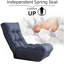 Lit inclinable dans la chambre à coucher - dossier à 4 compartiments, chaise de jeu multifonctionnelle bleue marine, télé à regarder