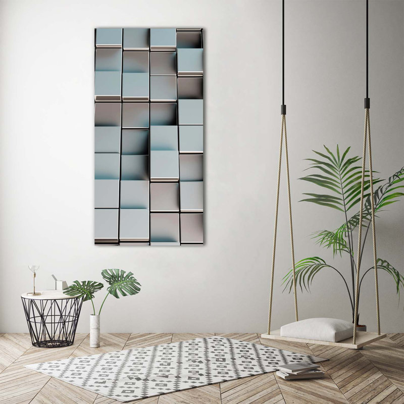 Wall Of Cubes - Wrapped Canvas Print