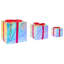 Prismatic Iridescent LED Gift Box, Set of 3 LED Christmas Gift Boxes